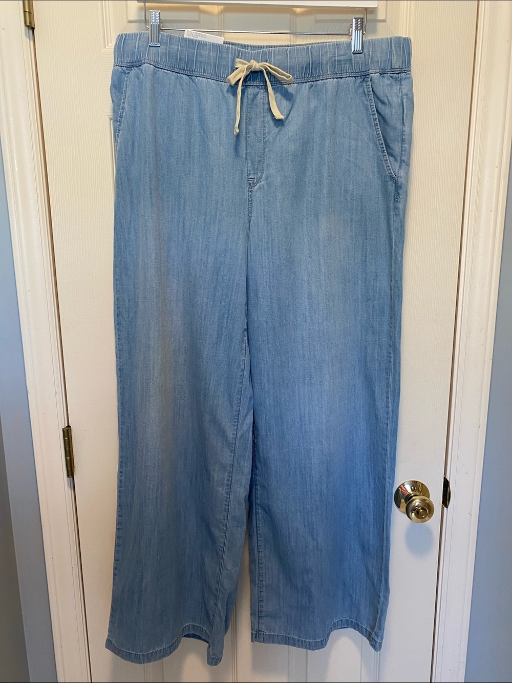 Nine West Wide Leg Lightweight Denim Pants - Picture 2 of 6